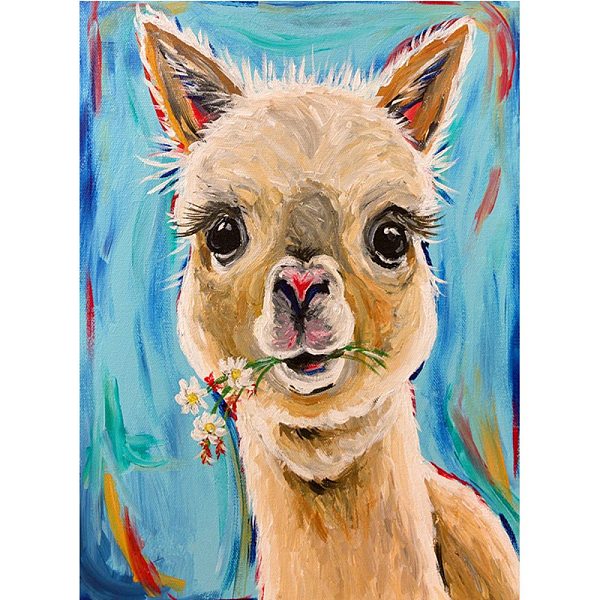 

PandaHall 5D DIY Diamond Painting Animals Canvas Kits, with Resin Rhinestones, Diamond Sticky Pen, Tray Plate and Glue Clay, Alpaca Pattern..., Multicolor