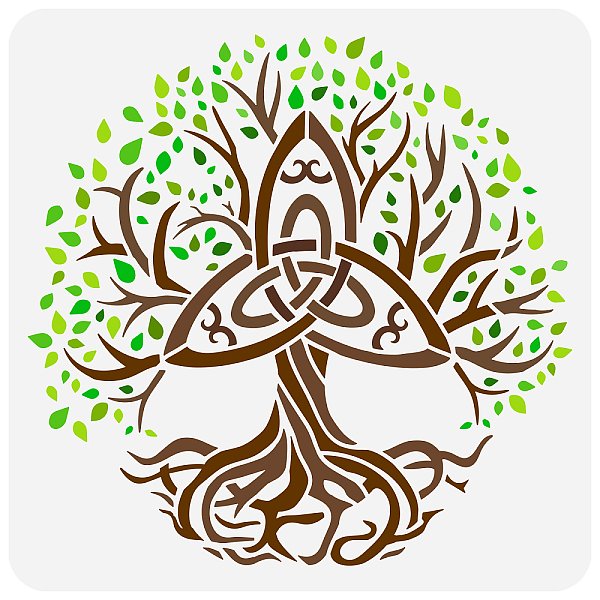 

PandaHall FINGERINSPIRE Celtic Tree of Life Stencil 11.8x11.8inch Reusable Life Tree Painting Template DIY Art Plants Tree Decoration...