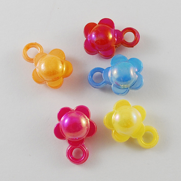 

PandaHall Opaque Acrylic Pendants, AB Color, Mixed Color, Flower, Mixed Color, 18x13x8mm, Hole: 3mm, about 850pcs/500g Acrylic Flower..., Multicolor
