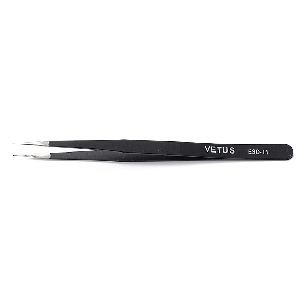 

PandaHall Spray Painted 201 Stainless Steel Beading Tweezers, Straight & Pointed Tip, Black, 14.4x0.7cm Stainless Steel Black