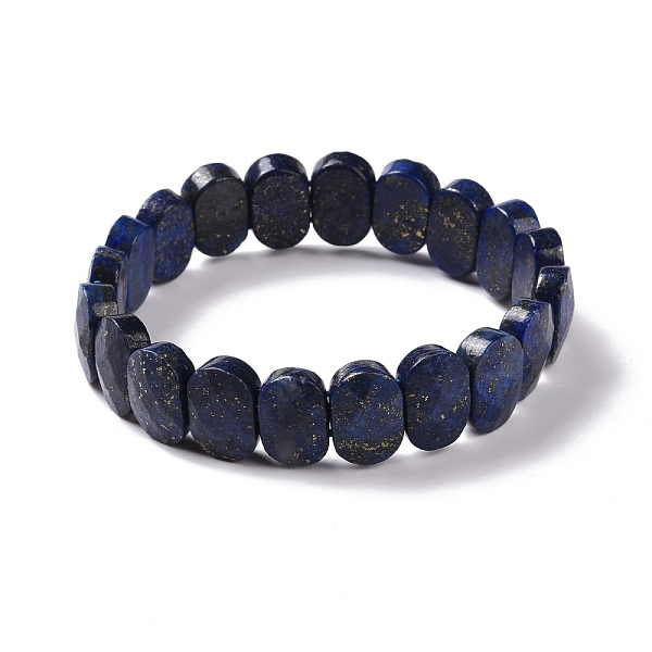 

PandaHall Natural Lapis Lazuli Oval Beaded Stretch Bracelet, Gemstone Jewelry for Women, Inner Diameter: 2-1/8 inch(5.4~5.5cm) Lapis Lazuli