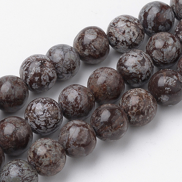 

PandaHall Natural Brown Snowflake Obsidian Beads Strands, Round, 10mm, Hole: 1mm, about 37~40pcs/strand, 14.9~15.1 inch(38~38.5cm) Snowflake...