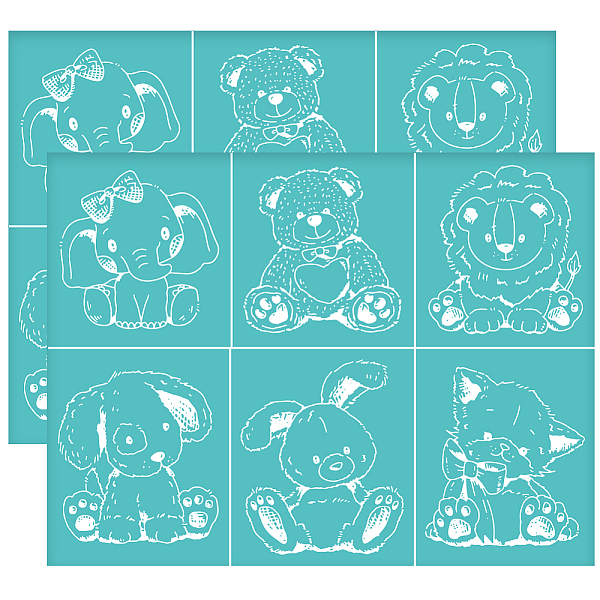 

PandaHall Self-Adhesive Silk Screen Printing Stencil, for Painting on Wood, DIY Decoration T-Shirt Fabric, Turquoise, Doll Pattern...