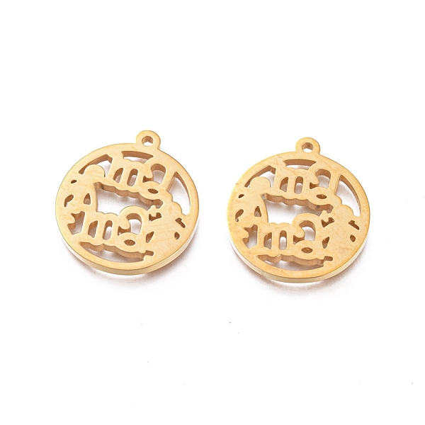 

PandaHall Ion Plating(IP) 304 Stainless Steel Pendants, Manual Polishing, Ring with Boy & Girl & Mama, for Mother's Day, Golden, 18x16x1.2mm...