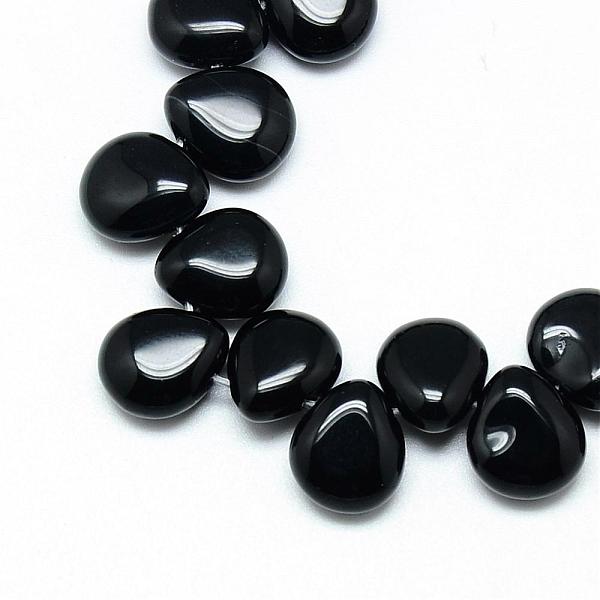 

PandaHall Natural Black Stone Beads Strands, Top Drilled Beads, Teardrop, 12x9~10x5~6mm, Hole: 1mm, about 33pcs/strand, 9.84 inch Black...