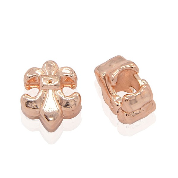 

PandaHall Nickel Free & Lead Free Rose Gold Plated Alloy European Beads, Long-Lasting Plated, Fleur De Lis, Large Hole Beads, 13x11.5x8mm...