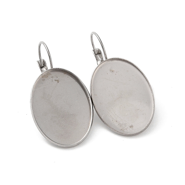 

PandaHall 304 Stainless Steel Hoop Earrings Findings, Oval, Stainless Steel Color, 38x19.5mm, Pin: 0.5mm 304 Stainless Steel