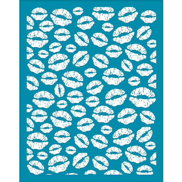 

PandaHall Silk Screen Printing Stencil, for Painting on Wood, DIY Decoration T-Shirt Fabric, Lip, 100x127mm Nylon Lip Cyan