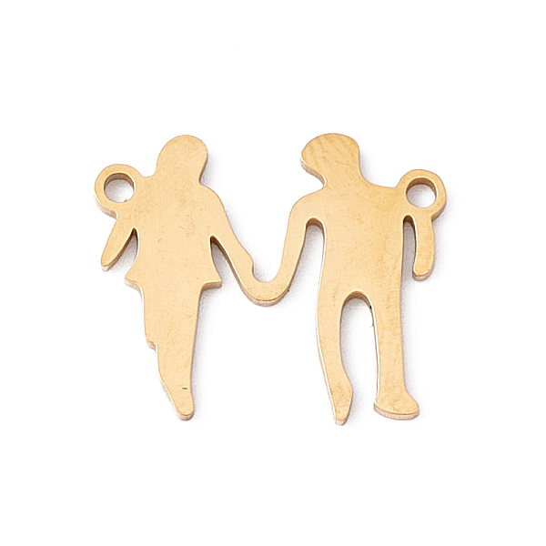 

PandaHall 304 Stainless Steel The Family Connector Charms, Men & Women, Golden, 15x17.5x1mm, Hole: 1.4mm 304 Stainless Steel Human
