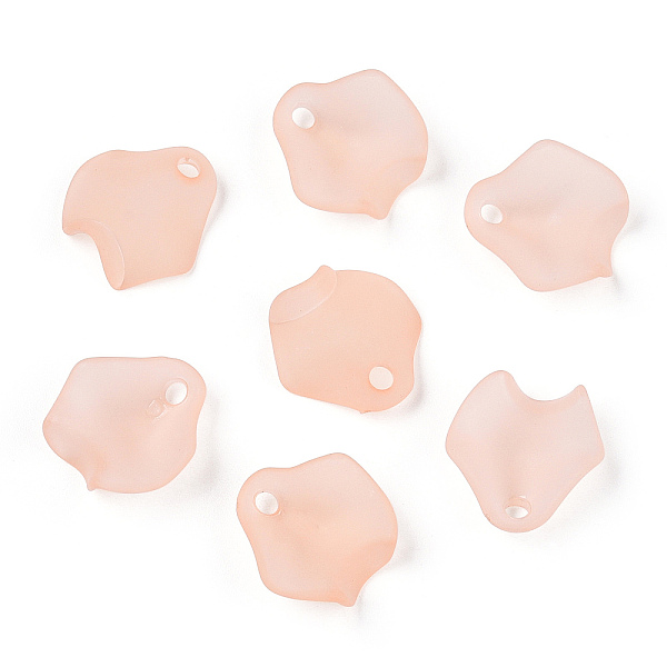 

PandaHall Transparent Acrylic Beads, Frosted, Petal, Light Salmon, 15x14.5x5mm, Hole: 2mm, about 1700pcs/500g Acrylic Petaline