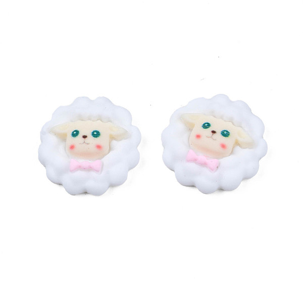 

PandaHall Opaque Resin Cabochons, Sheep, White, 19x6mm Resin Sheep White