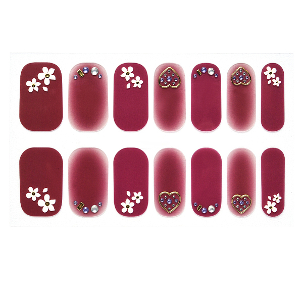

PandaHall Full Cover Nombre Nail Stickers, Self-Adhesive, for Nail Tips Decorations, Brown, 24x8mm, 14pcs/sheet Paper Flower Brown
