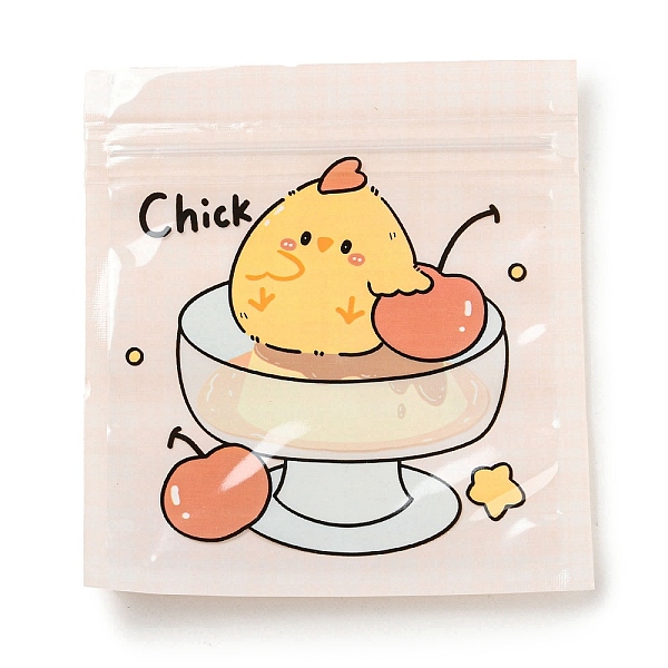 

PandaHall Square Plastic Packaging Zip Lock Bags, with Cartoon Animal Pattern, Top Self Seal Pouches, Chick, 10.9x10x0.15cm, Unilateral...