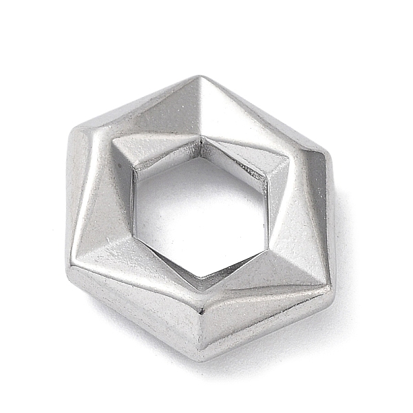 

PandaHall 304 Stainless Steel Spacer Beads, Large Hole Beads, Hexagon, Stainless Steel Color, 17.5x21x4mm, Hole: 8.8mm 304 Stainless Steel...