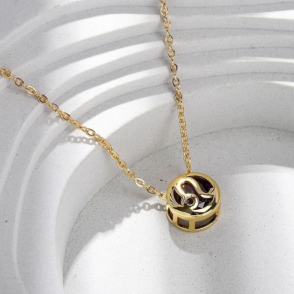 Brass Pave Cubic Zi… - image