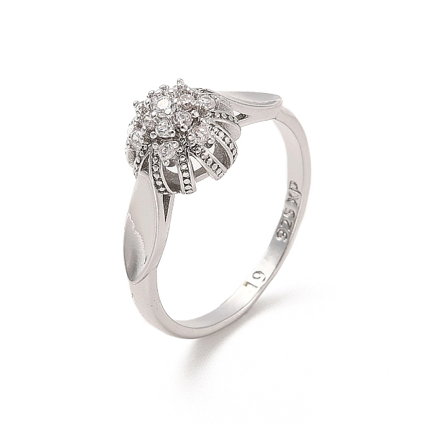 

PandaHall Brass Micro Pave Cubic Zirconia Rings, Flower, Inner Diameter: 19mm Brass+Cubic Zirconia Flower