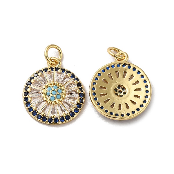 

PandaHall Rack Plating Brass Micro Pave Cubic Zirconia Pendants, with Glass & Jump Ring, Long-Lasting Plated, Lead Free & Cadmium Free, Flat...