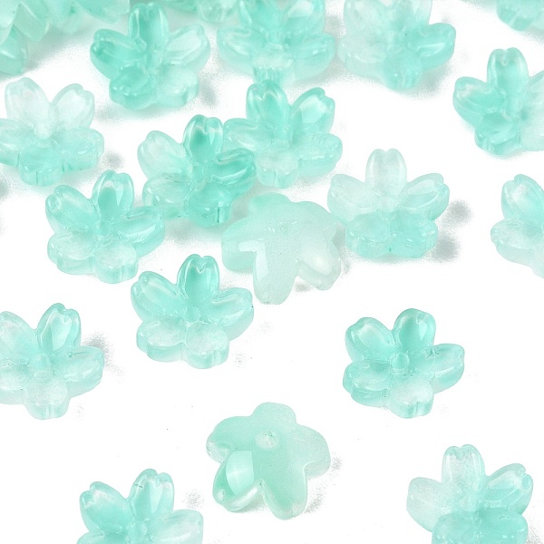Bouchon à perle de verre transparent à dégradé de couleurs