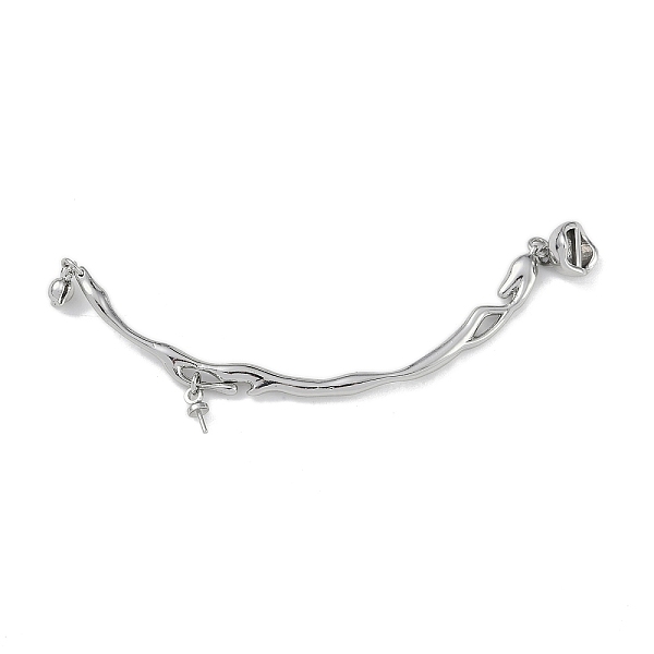 

PandaHall Brass Fitting, Bead Tips, Calotte Ends, Clamshell Knot Cover, for Jewelry Making, Platinum, 67.5mm Brass