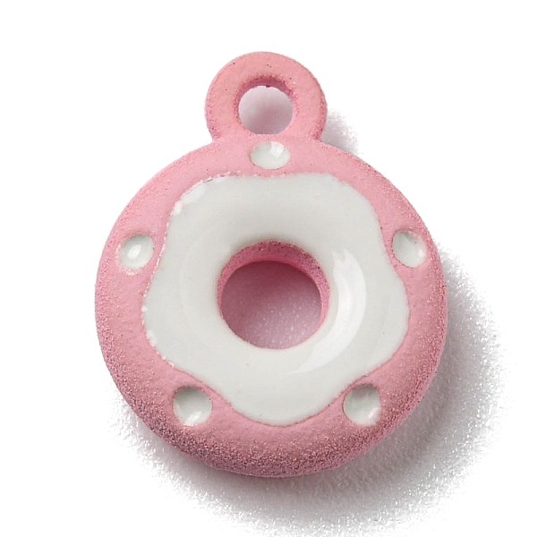 

PandaHall Alloy Enamel Charms, Donut Charm, Pink, 12.5x10x3mm, Hole: 1.5mm Alloy+Enamel Donut Pink