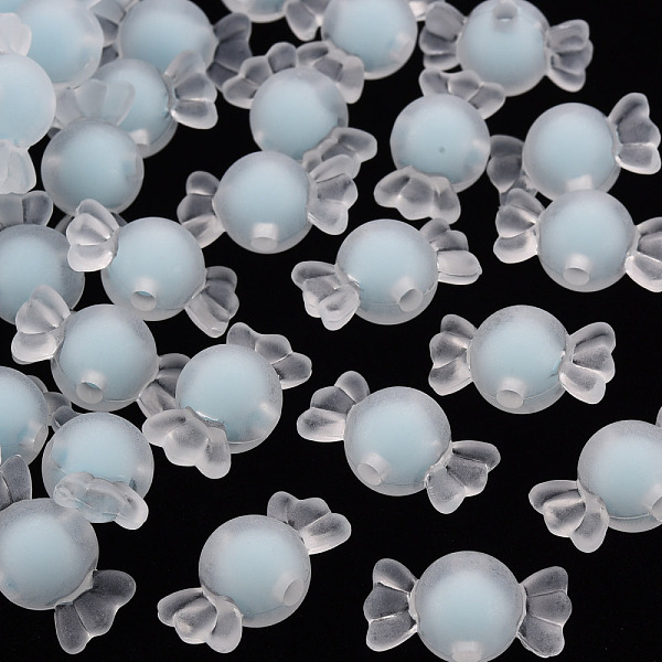 

PandaHall Transparent Acrylic Beads, Frosted, Bead in Bead, Candy, Light Blue, 11.5x21.5x11.5mm, Hole: 2.5mm, about 393pcs/500g Acrylic...
