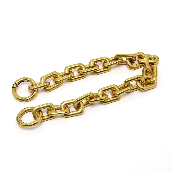 

PandaHall Alloy Cable Chain Bag Strap, with Spring Gate Ring, for Bag Straps Replacement Accessories, Golden, 36cm Alloy