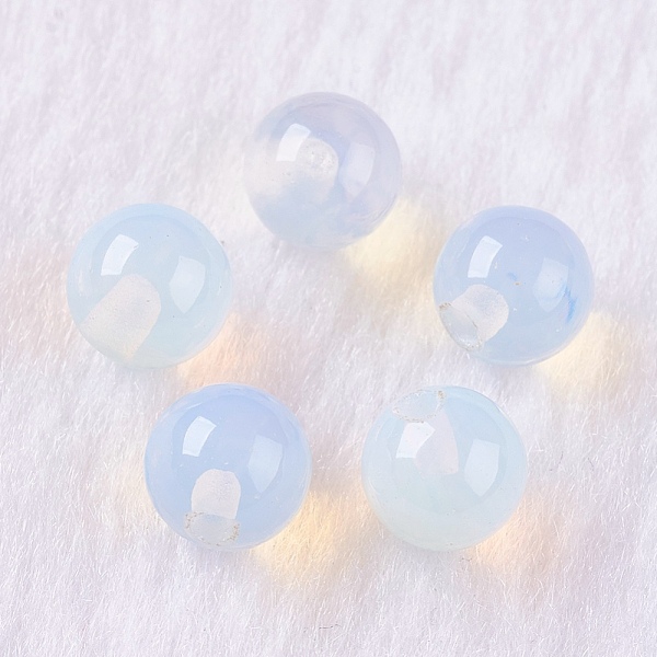 

PandaHall Opalite Beads, Half Drilled, Round, 4mm, Hole: 1mm Opalite Round