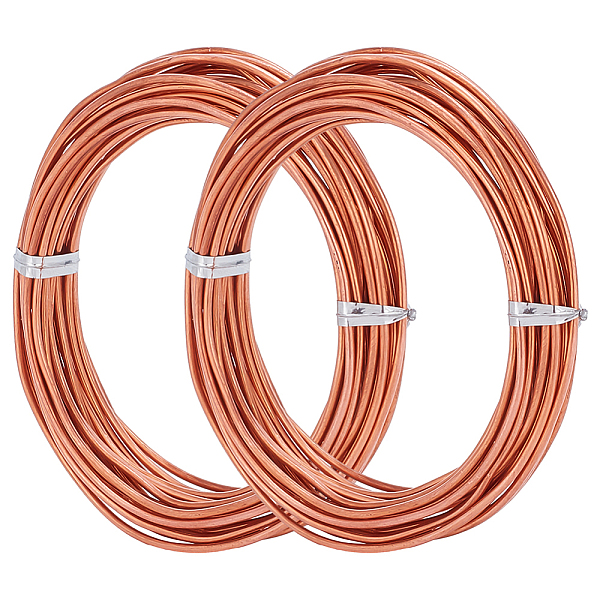 

PandaHall Red Copper Craft Wire, Round, Raw(Unplated), 15 Gauge, 1.5mm, about 16.40 Feet(5m)/Bundle Copper Round