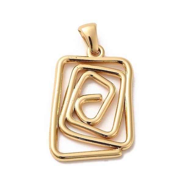 

PandaHall Golden Plated 304 Stainless Steel Pendants, Wire Wrapped Charms, Rectangle, 29x19x2mm, Hole: 6x3mm 304 Stainless Steel Rectangle