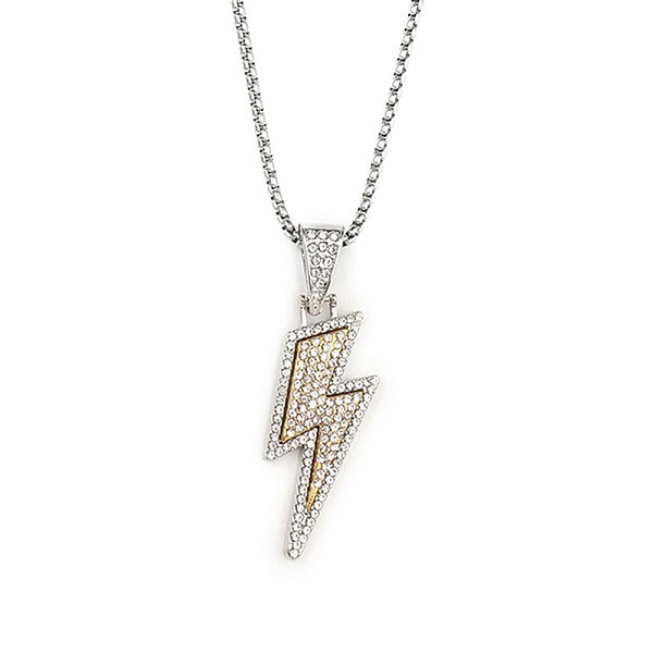 

PandaHall 201 Stainless Steel Chain, Zinc Alloy and Rhinestone Pendant Necklaces for Men, Light, Stainless Steel Color, 23.46 inch(59.6cm)...