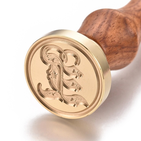 

PandaHall Brass Retro Initials Wax Sealing Stamp, Gothic 26 Letters A-Z Wax Seal Stamp with Rosewood Handle for Post Decoration DIY Card...
