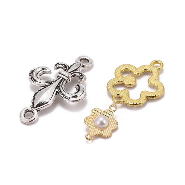 

PandaHall Alloy Links Connectors, Flower, Mixed Color, 10~72.5x8~68.5x1~5.5mm, Hole: 0.9~3mm Alloy Flower