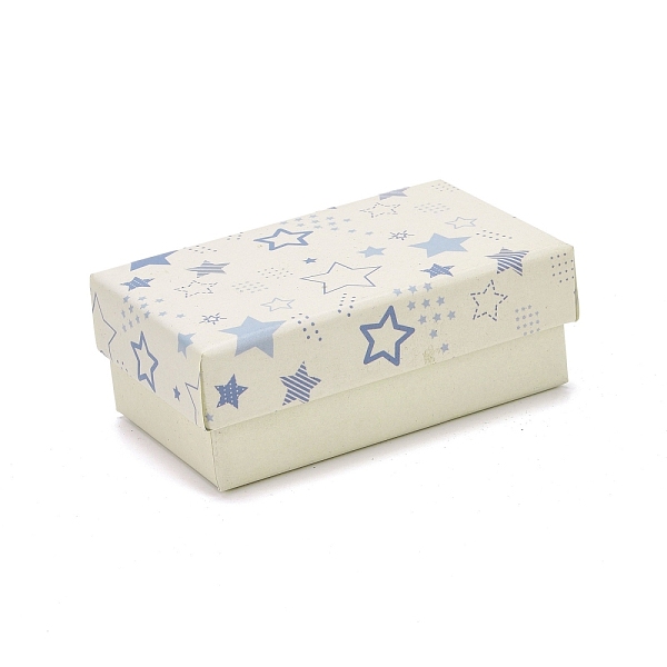 

PandaHall Cardboard Jewelry Box, with Black Sponge Mat, for Jewelry Gift Package, Rectangle with Star Pattern, Beige, 8.1x5.1x3.1cm Paper..., Yellow