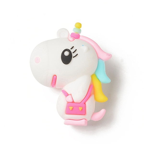 

PandaHall Opaque Resin Animal Pendants, Cute Animal Charms, Unicorn, 50x40x25mm, Hole: 3mm Resin Unicorn