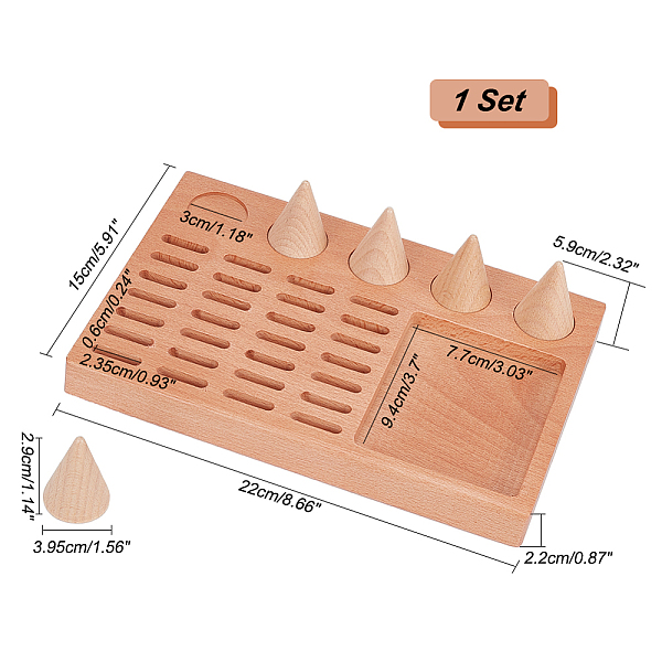 Fingerring-Organizer-Ausstellungsständer Aus Holz