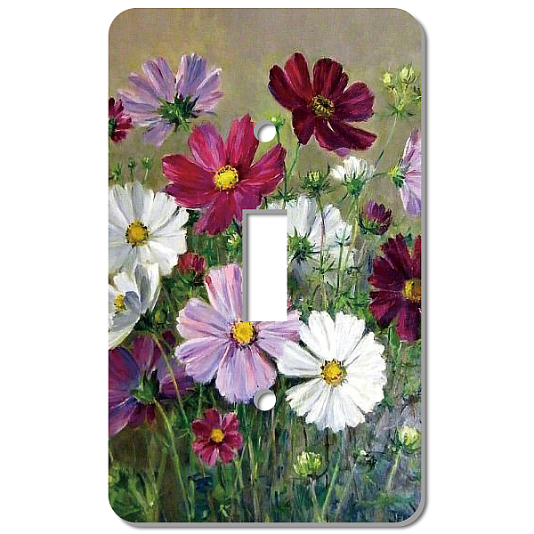 

PandaHall CREATCABIN 2Pcs Acrylic Light Switch Plate Outlet Covers, with Iron Screws, Wall Switch Plates Decoration, Rectangle, April Daisy...