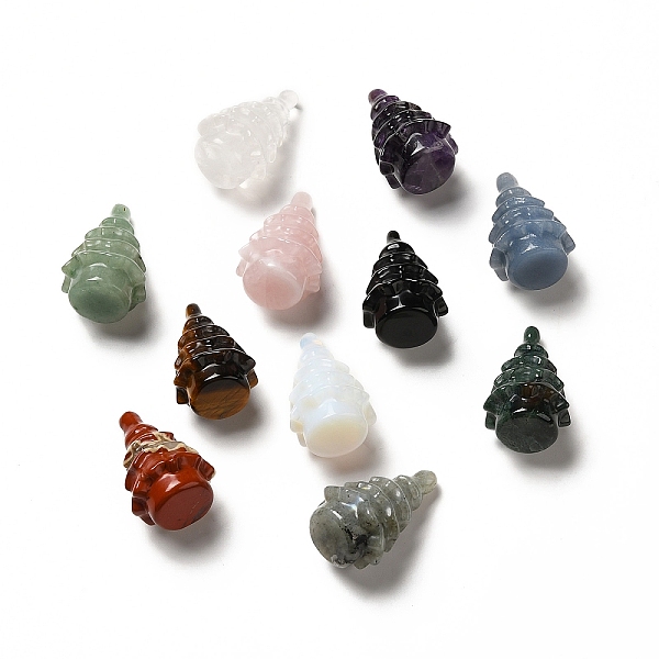 

PandaHall Natural & Synthetic Gemstone Display Decorations, Christmas Tree, 38.5x24.5mm Mixed Stone Tree