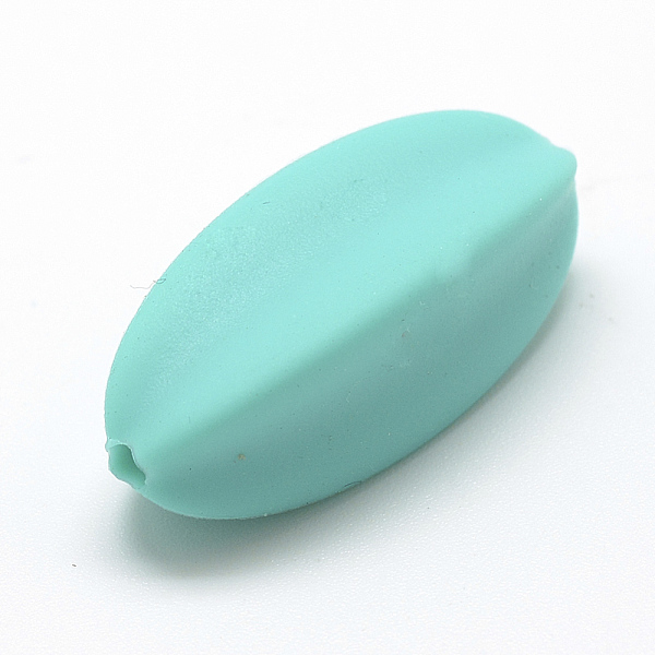 

PandaHall Food Grade Eco-Friendly Silicone Beads, Chewing Beads For Teethers, DIY Nursing Necklaces Making, Cyan, 29x11x11mm, Hole: 2mm...