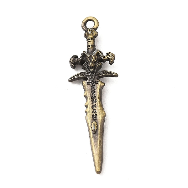 

PandaHall Tibetan Style Alloy Pendant, Sword, Antique Bronze, 63x19x7mm, Hole: 3mm Alloy Others