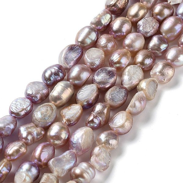 

PandaHall Natural Cultured Freshwater Pearl Beads Strands, Two Side Polished, Grade 2A+, Lilac, 9~11x8~9x6~8mm, Hole: 0.6mm, about..., Purple