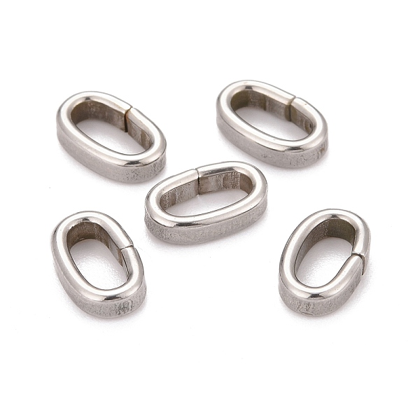 

PandaHall Oval 201 Stainless Steel Slide Charms, Stainless Steel Color, 10x6x2.5mm, Hole: 3.5x7mm 201 Stainless Steel Oval