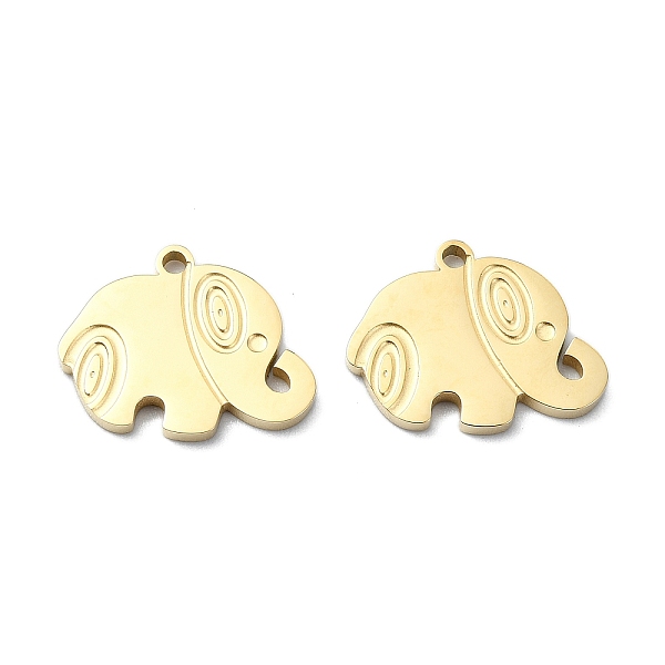 

PandaHall 304 Stainless Steel Pendants, Elephant Charm, Real 14K Gold Plated, 12x15.5x1mm, Hole: 1.4mm 304 Stainless Steel Elephant