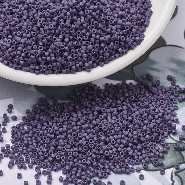 

PandaHall MIYUKI Delica Beads, Cylinder, Japanese Seed Beads, 11/0, (DB2293) Matte Opaque Glazed Lupine, 1.3x1.6mm, Hole: 0.8mm, about..., Purple