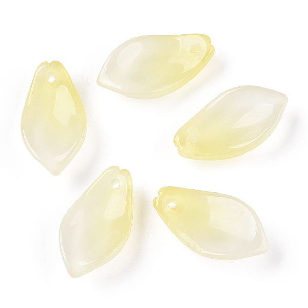 

PandaHall Baking Painted Transparent Glass Petal Beads, Gradient Color, Petaline, Champagne Yellow, 19.5x10.5x5mm, Hole: 1.2mm, about...