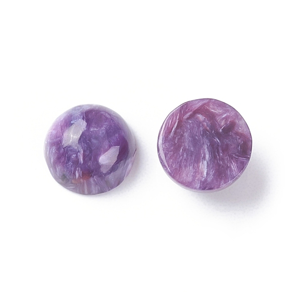 

PandaHall Natural Charoite Cabochons, Half Round/Dome, 8x4mm Charoite Half Round