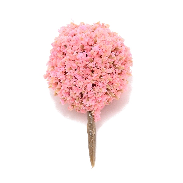 

PandaHall Plastic Model Ornament, Tree, for Desk Home Decoration, Pink, 36~37x20~22mm Plastic Tree Pink