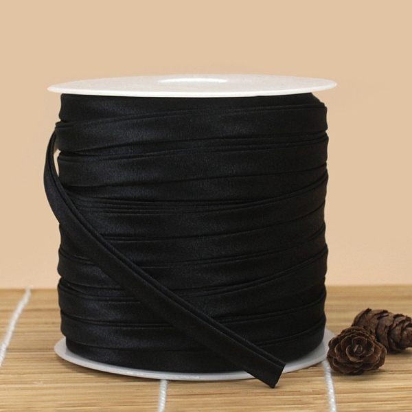 

PandaHall Flat Satin Piping Trim, Polyester Ribbon for Cheongsam, Clothing Decoration, Black, 3/8 inch(10mm), about 54.68 Yards(50m)/Roll...