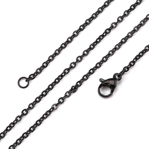 

PandaHall 304 Stainless Steel Cable Chain Necklaces, with Lobster Claw Clasps, Gunmetal, 19.48 inch(49.5cm), 2mm 304 Stainless Steel