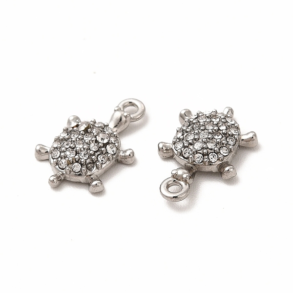 

PandaHall 316 Surgical Stainless Steel with Crystal Rhinestone Charms, Turtle, Stainless Steel Color, 13x8x3mm, Hole: 1mm Stainless..., Clear