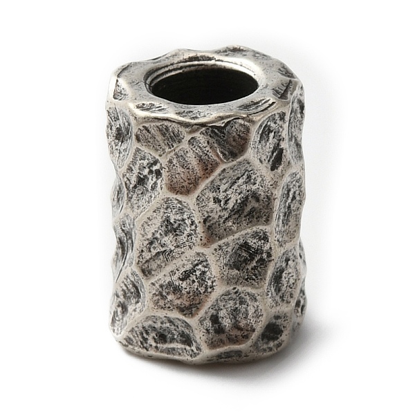 

PandaHall Brass European Beads, Large Hole Beads, Column, Antique Silver, 15x11mm, Hole: 6mm Brass Column